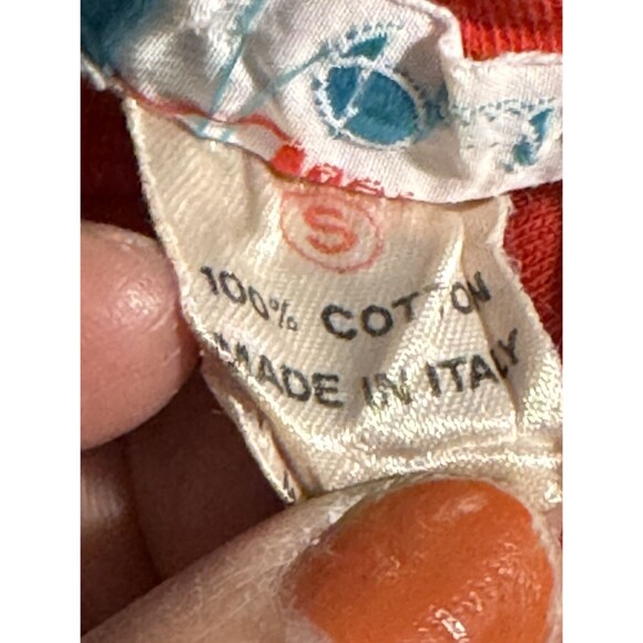 VTG 80s 90s Y2K PAUL HARRIS Red White Striped Tank Top Made Italy  Cotton Small - Picture 5 of 9